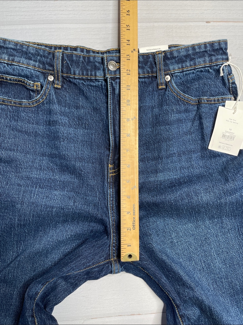 Nwt Free Assembly Jeans 10 Wide Leg Raw Hem High Rise New Ladies Denim - Picture 10 of 15